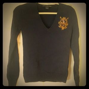 Navy cotton Ralph Lauren Sport pullover sweater